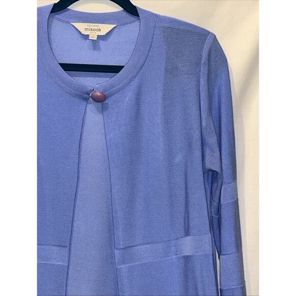 Exclusively Misook Women's Petite Large Cardigan Minimalist Capsule Wardrobe - Picture 3 of 12